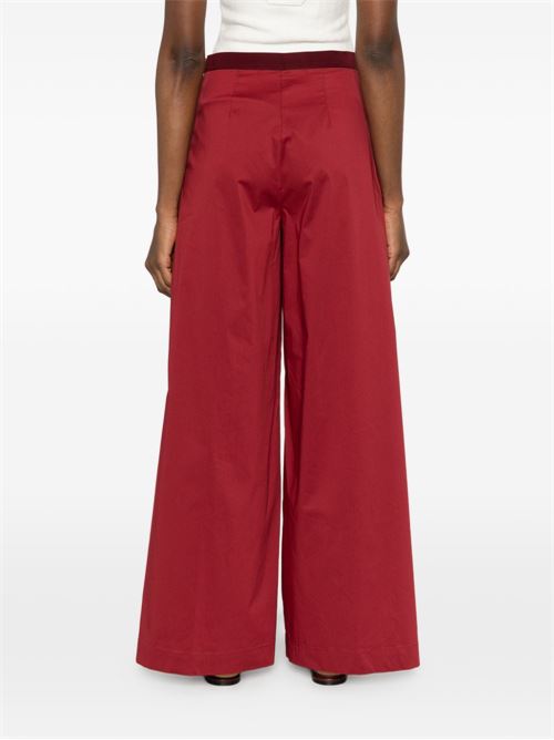 Pantalone donna Liviana Conti rosso con elastico in vita modello Ilaria LIVIANA CONTI | L6SK87D43-1